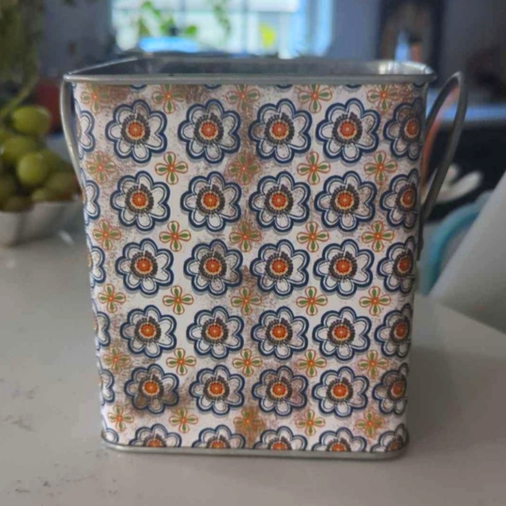 Fall Decor Metal Container Storage